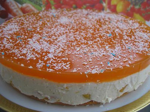 Персиковый торт- суфле