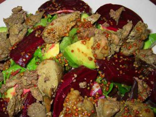 Салат из свеклы и печени - рецепт