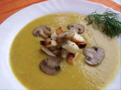 Суп пюре картофельный с грибами